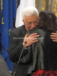 Mahmoud Abbas and Anne Hidalgo